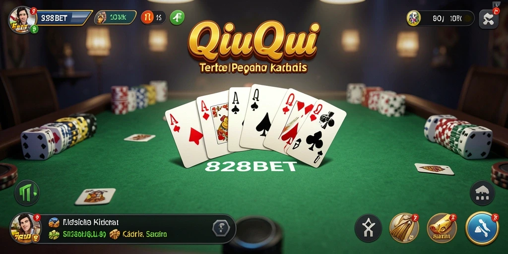 Tampilan menarik gameplay QiuQiu di 828BET yang penuh aksi.