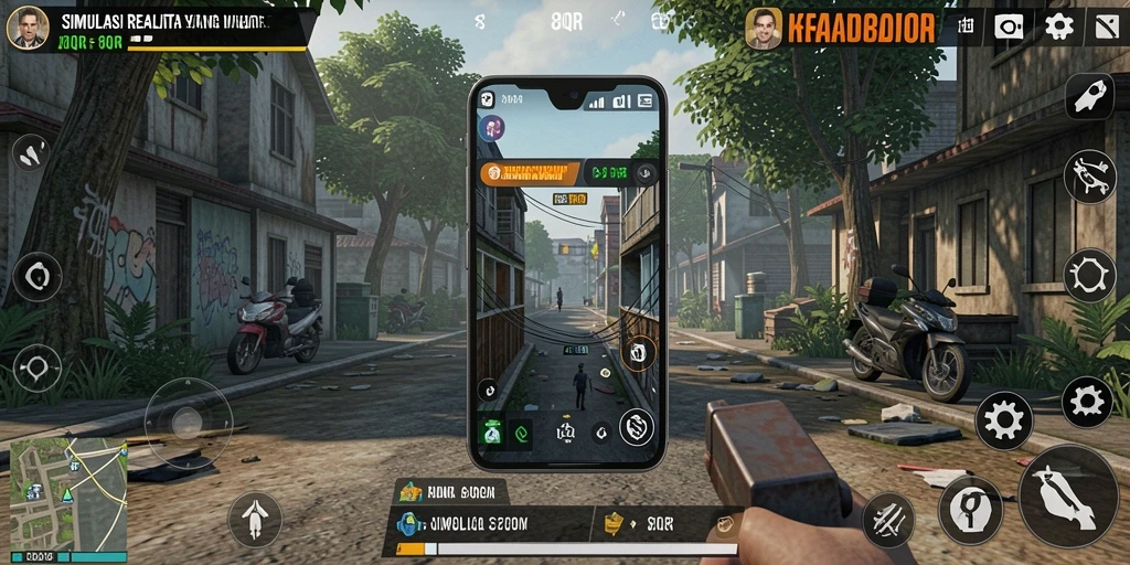 Tangkapan layar gameplay <strong>8QR</strong> yang menarik dengan interaksi sosial.