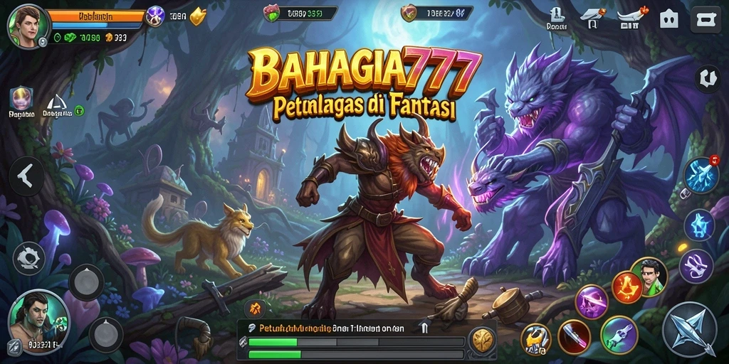 Tampilan gameplay BAHAGIA777 dengan aksi petualangan mendebarkan.