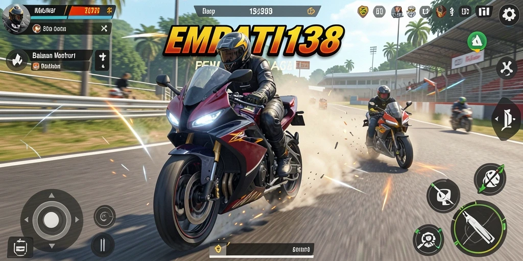 Gameplay seru di lintasan balap motor yang menegangkan.