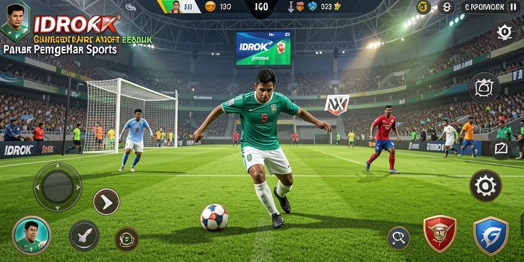 Tampilan gameplay <strong>IDROK</strong> yang seru dan kompetitif dalam olahraga.