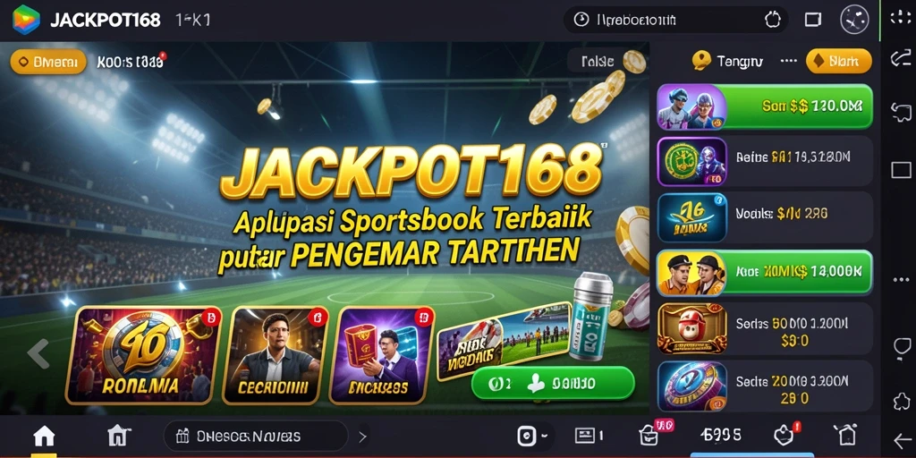 Tampilan gameplay taruhan olahraga di JACKPOT168 yang menarik.
