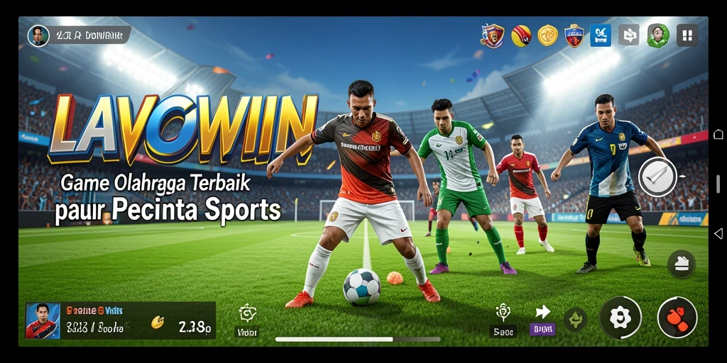 Tangkapan layar LAVOWIN menunjukkan aksi mendebarkan dalam permainan olahraga.