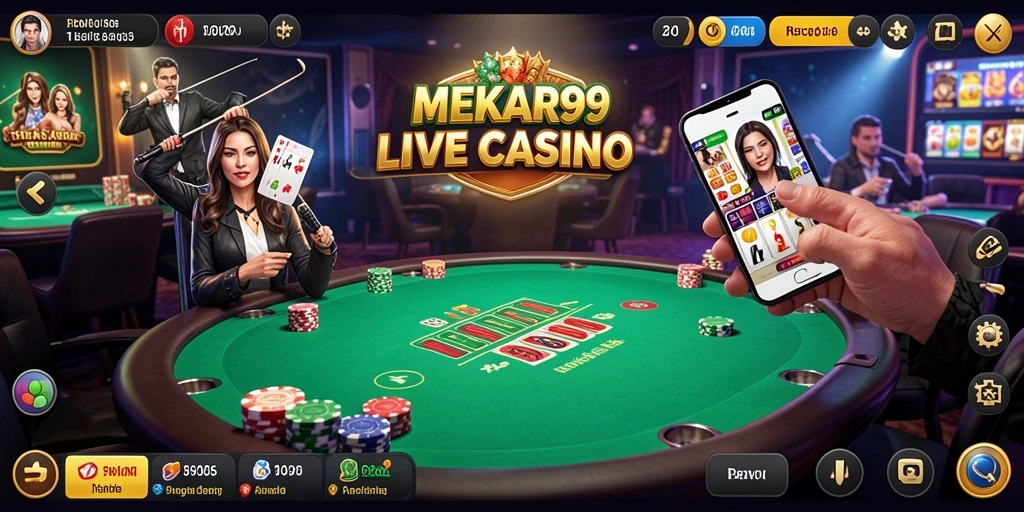 Tampilan bermain di MEKAR99 dengan dealer langsung.
