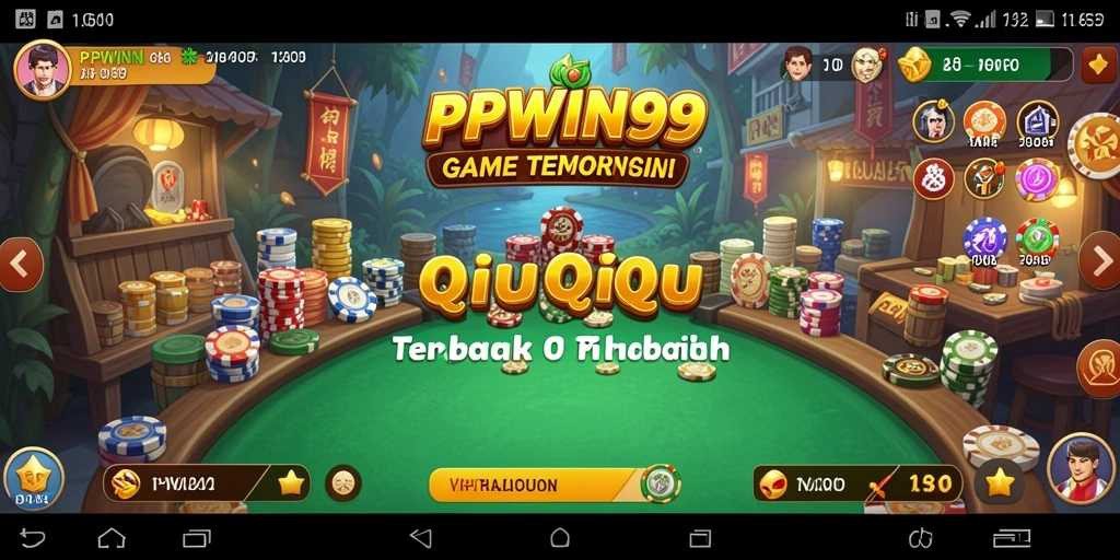 Screenshot gameplay QiuQiu yang menampilkan keseruan bertanding.