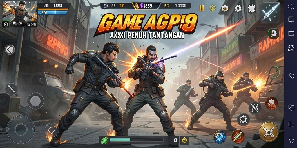 Screenshot menunjukkan aksi mendebarkan dalam RAP89.