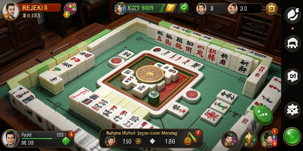 Tampilan gameplay <strong>REJEKI</strong> dengan mahjong yang menarik dan menantang.