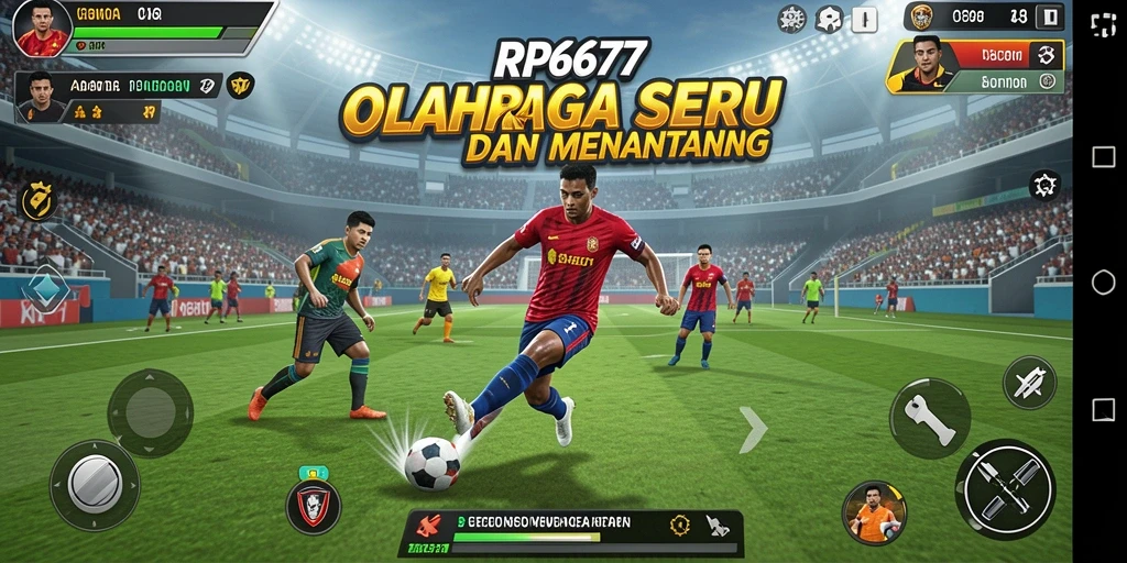 Tampilan aksi intens dalam game olahraga RP6677