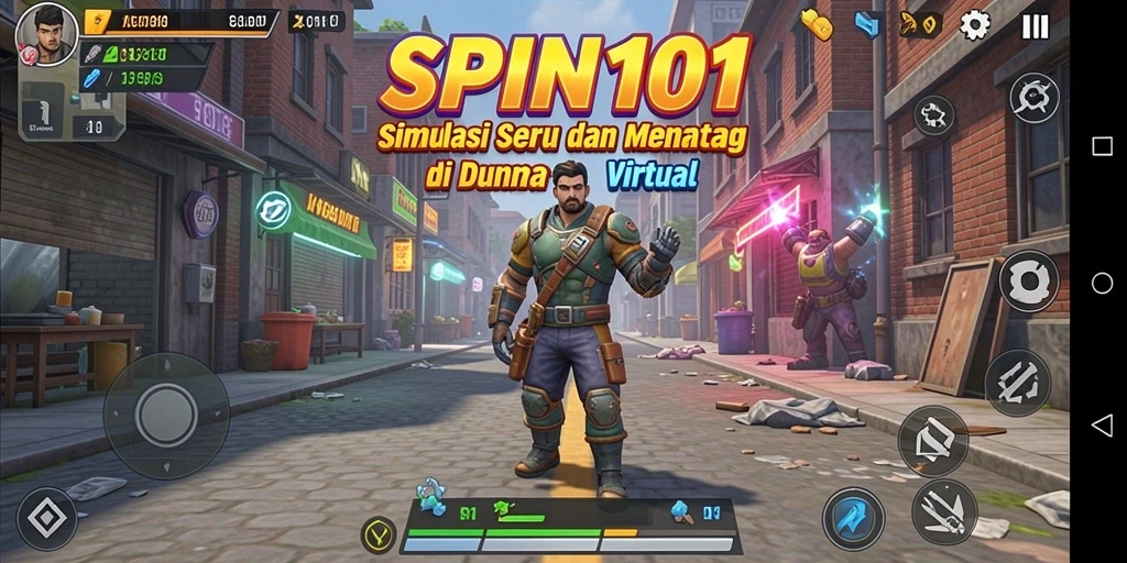 Tampilan gameplay SPIN101 yang menarik dan interaktif.